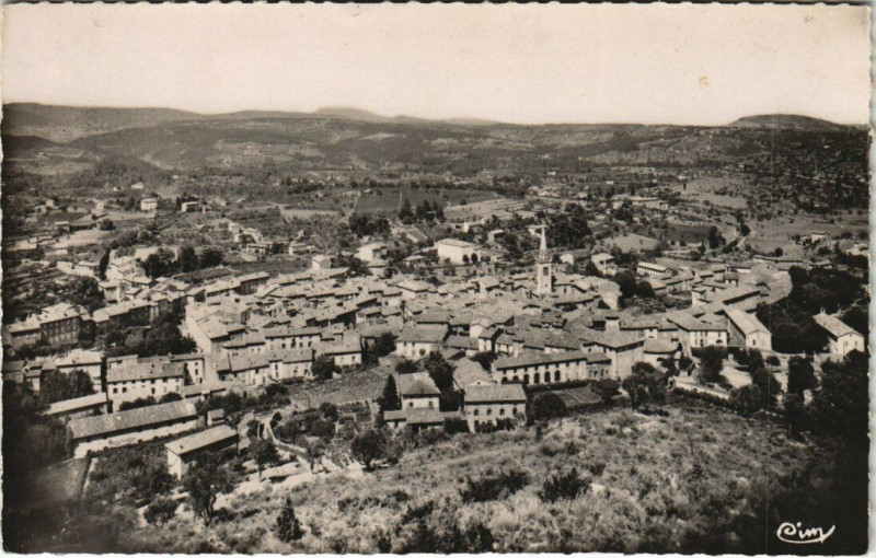 Carte postale ancienne Les Vans - Vue générale aux Vans