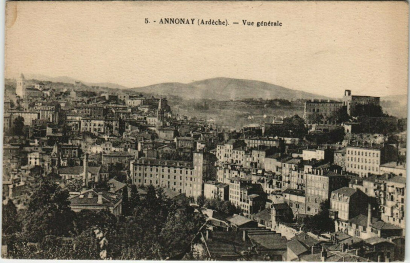 Carte postale ancienne Annonay - Vue générale à Annonay
