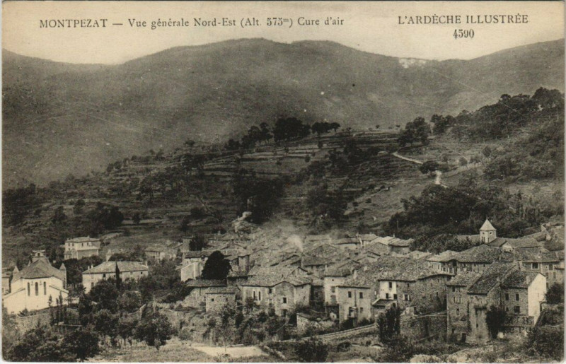 Carte postale ancienne Montpezat - Vue générale