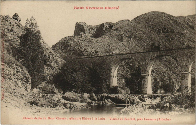 Carte postale ancienne Chemin de fer du Haut-Vivarais