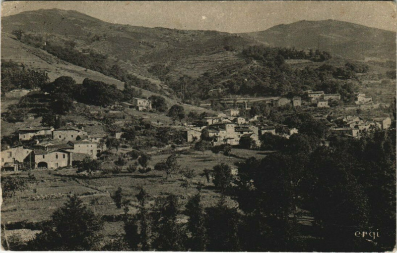 Carte postale ancienne Bise - Ardeche - Vue générale