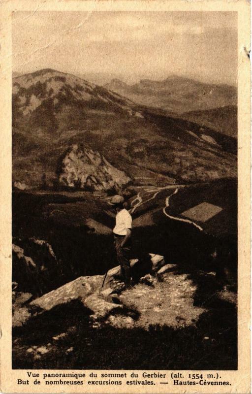 Carte postale ancienne Vue panoramique du sommet du Gerbier