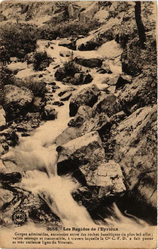 Carte postale ancienne Les Rapidas de l'Eyrieux