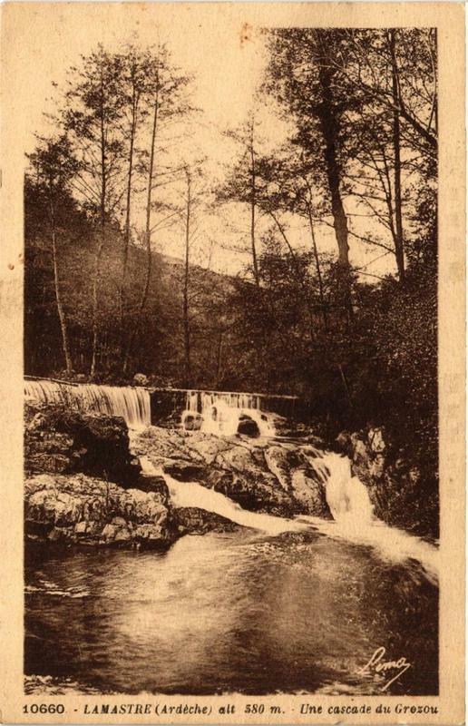Carte postale ancienne Lamastre Une cascade du Grezou à Lamastre