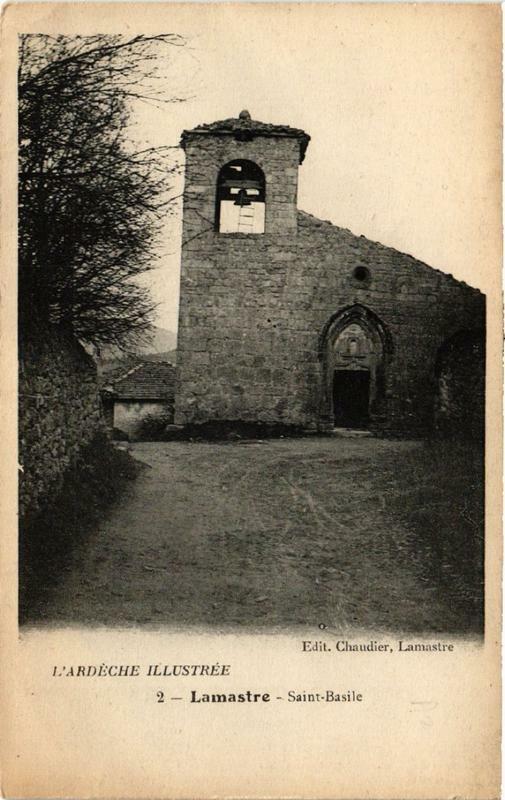 Carte postale ancienne Lamastre Saint-Basile à Lamastre