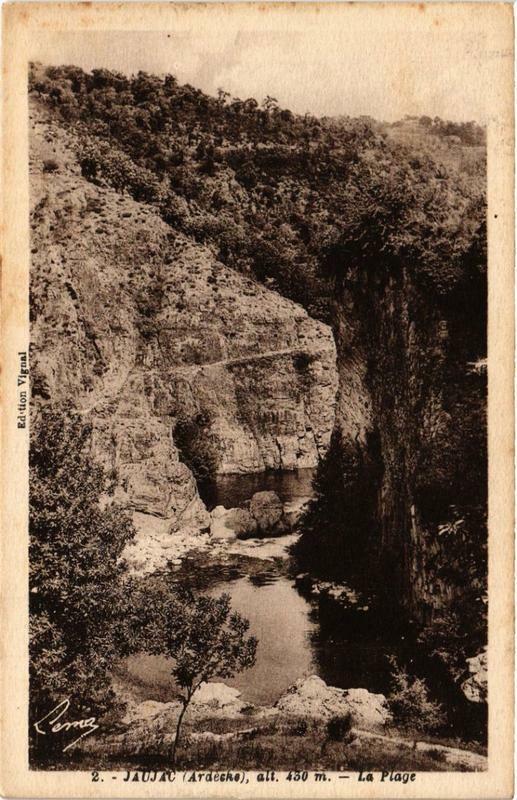 Carte postale ancienne Jaujac La Plage à Jaujac