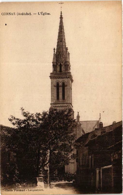 Carte postale ancienne Cornas L'Eglise à Cornas
