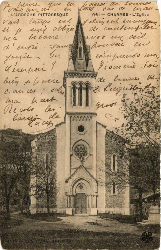 Carte postale ancienne Charmes L'Eglise
