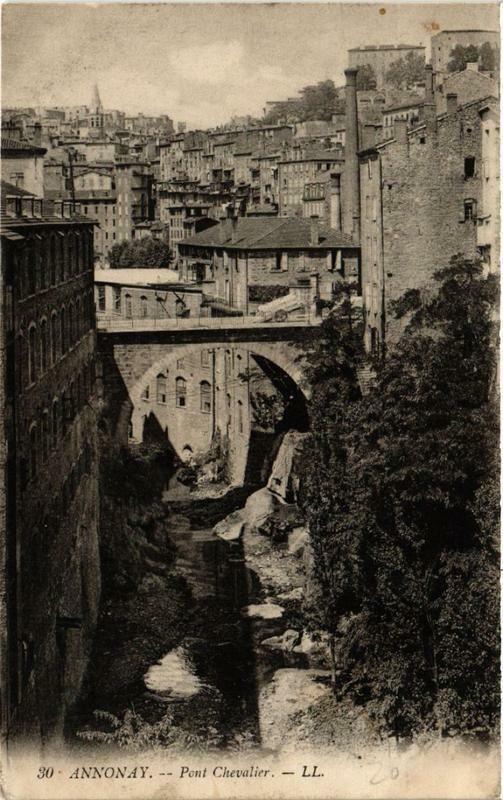 Carte postale ancienne Annonay Pont Chevalier à Annonay