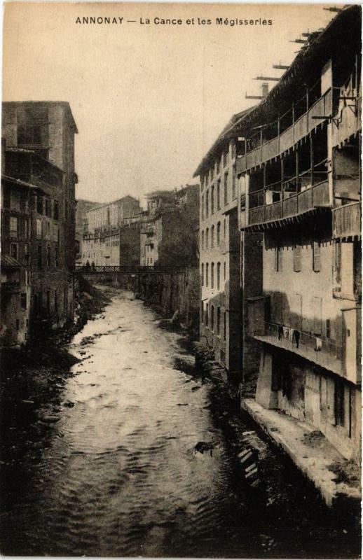 Carte postale ancienne Annonay La Cance et les Megisseries à Annonay