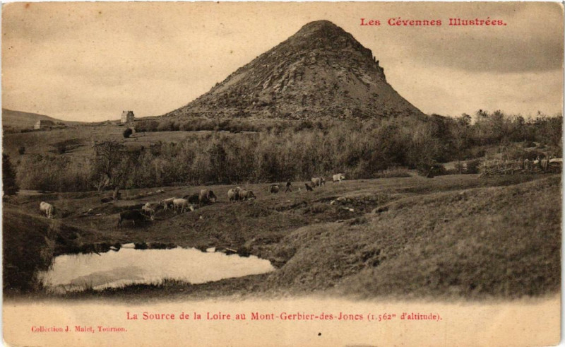 Carte postale ancienne Mont Gerbier-des-Joncs La Source de la Loire