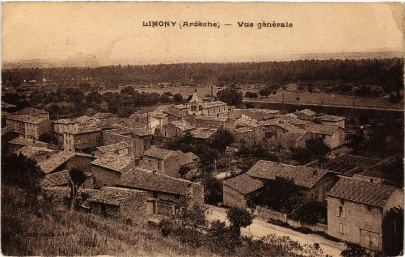 Carte postale ancienne Limony Vue générale à Limony