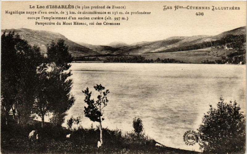 Carte postale ancienne Le Lac d'Issarles