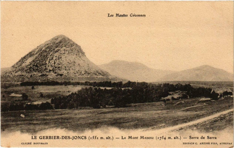 Carte postale ancienne Le Gerbier-des-Joncs Le Mont Mezenc