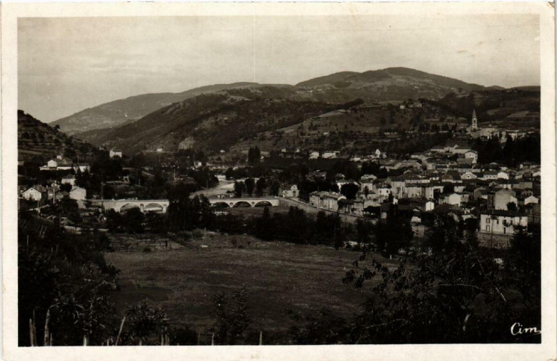 Carte postale ancienne Lamastre Vue générale à Lamastre