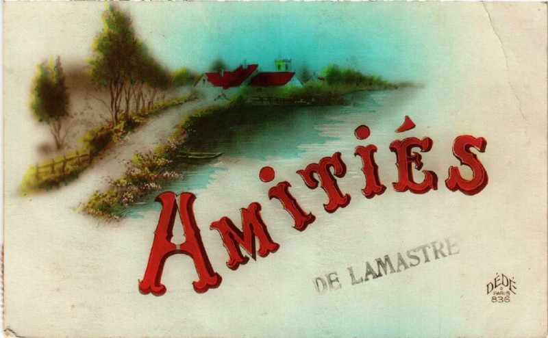 Carte postale ancienne Lamastre Amities à Lamastre