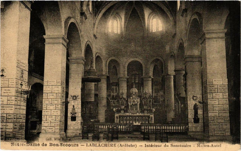 Carte postale ancienne Lablachere Notre-Dame de Bon-Secours à Lablachère
