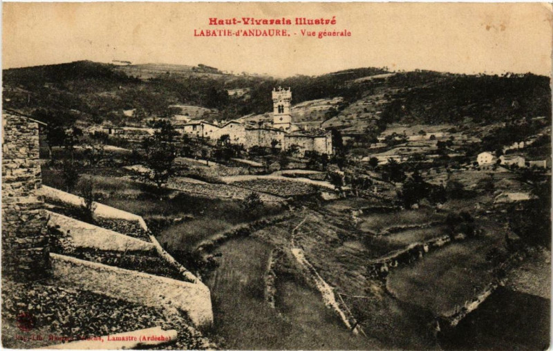 Carte postale ancienne Labatie-d'Andaure Vue générale à Labatie-d'Andaure