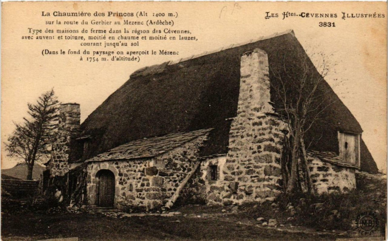 Carte postale ancienne La Chaumiere des Princes sur la Route du Gerbier au Mezenc