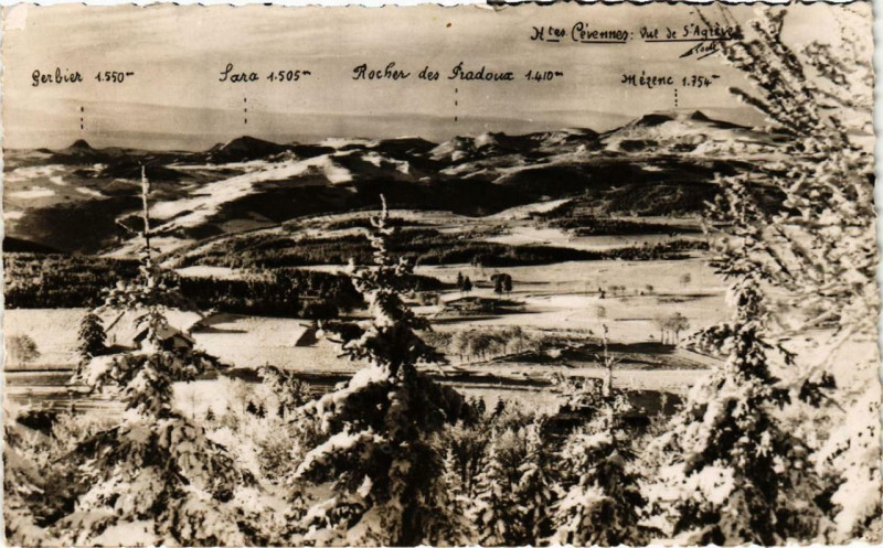 Carte postale ancienne Hautes-Cevennes: Vue de L'Agiere