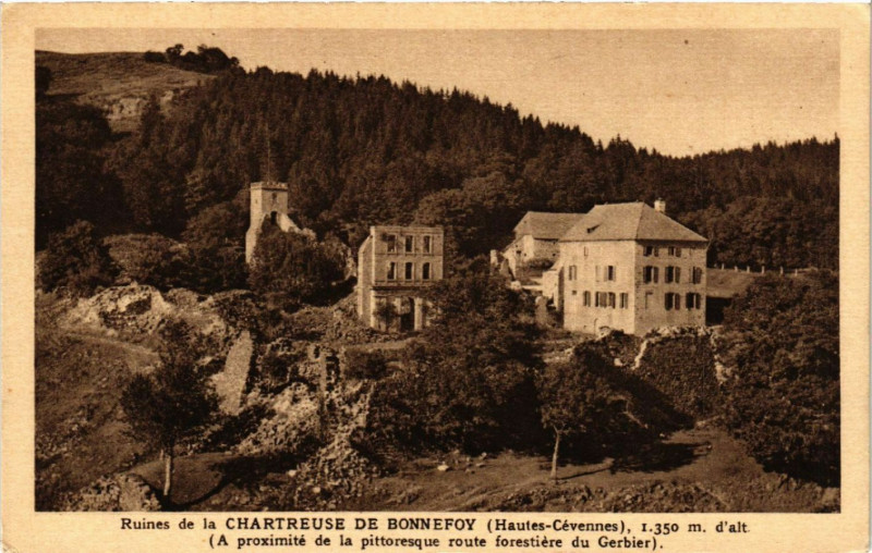 Carte postale ancienne Ruines de La Chartreuse-de-Bonnefoy