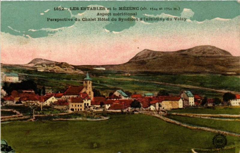 Carte postale ancienne Les Estables et le Mézenc - Aspect méridional