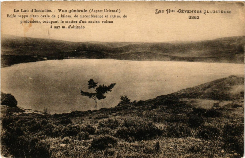 Carte postale ancienne Le Lac d'Issarles - Vue générale - Aspect Oriental