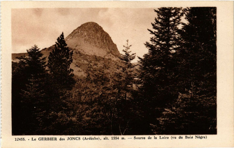 Carte postale ancienne Le Gerbier-des-Joncs - Source de la Loire - vu de Bois Negre