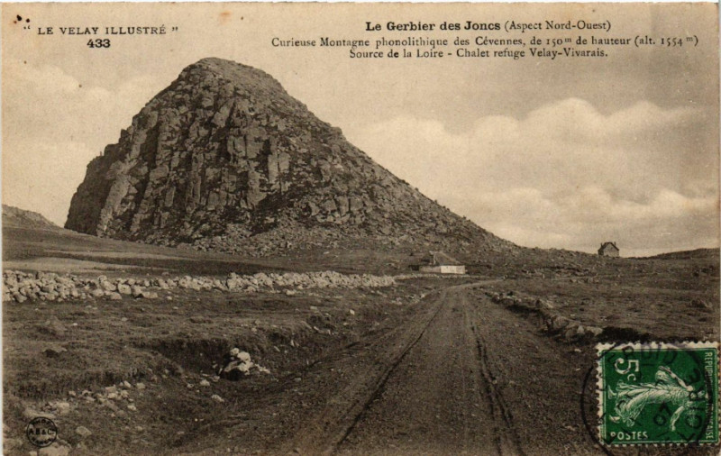Carte postale ancienne Le Gerbier-des-Joncs - Aspect Nord-Ouest - Source de la Loire