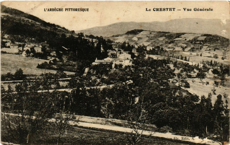 Carte postale ancienne Le Crestet - Vue générale au Crestet