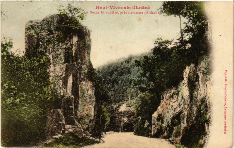 Carte postale ancienne Lamastre - La Roche Filandiere - prés Lamastre - Haut-Vivarais à Lamastre