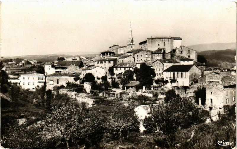 Carte postale ancienne Joyeuse - La Maternité - l'Hopital - le Chateau à Joyeuse