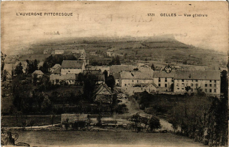 Carte postale ancienne Gelles - Vue générale
