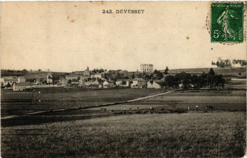 Carte postale ancienne Devesset - Vue à Devesset