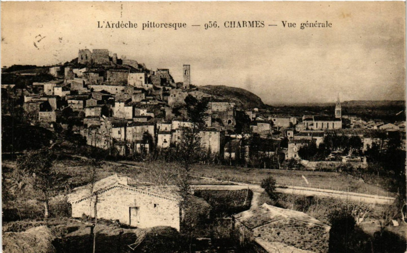 Carte postale ancienne Charmes - Vue générale