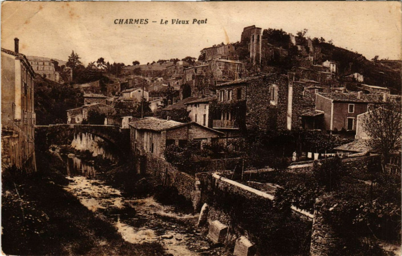 Carte postale ancienne Charmes - Le Vieux Pont