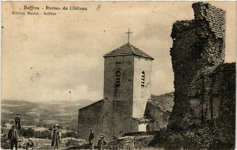 Carte postale ancienne Boffres - Ruines du Chateau à Boffres