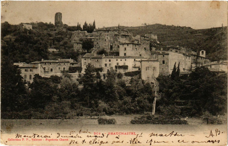 Carte postale ancienne Beauchastel - Vue à Beauchastel