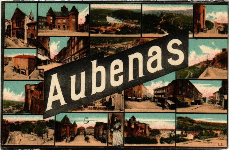 Carte postale ancienne Aubenas - Scenes à Aubenas