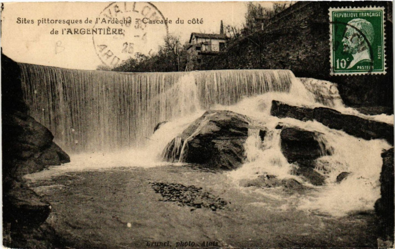 Carte postale ancienne Ardeche - Cascade du Cote de l'Argentiere