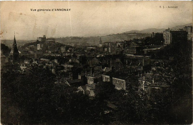 Carte postale ancienne Annonay - Vue générale d'Annonay à Annonay