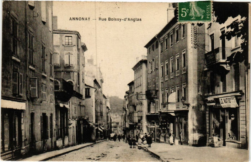 Carte postale ancienne Annonay - Rue Boissy-d'Anglas à Annonay