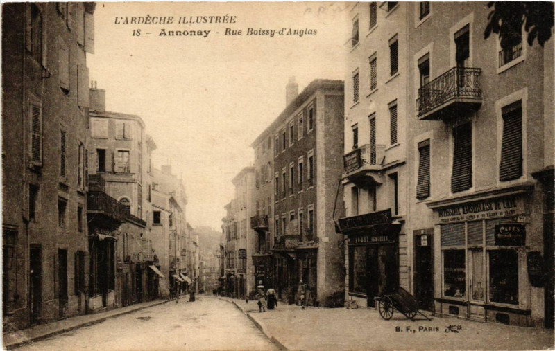 Carte postale ancienne Annonay - Rue Boissy-d'Anglas à Annonay