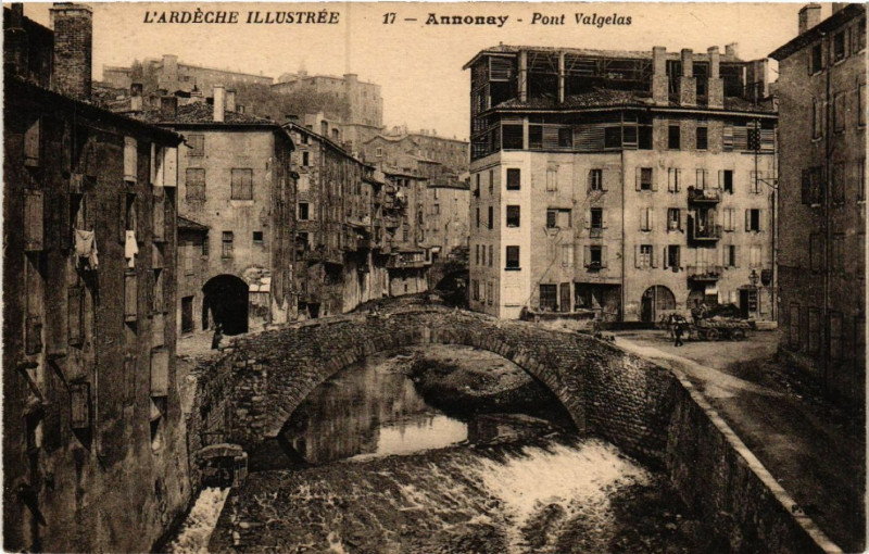 Carte postale ancienne Annonay - Pont Valgelas à Annonay