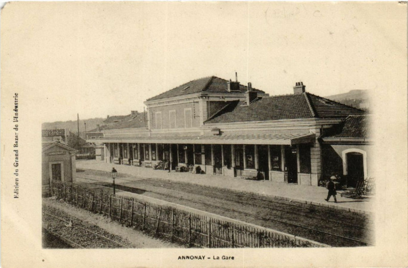 Carte postale ancienne Annonay - La Gare à Annonay