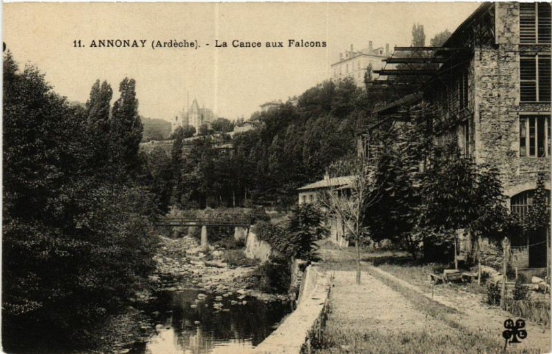 Carte postale ancienne Annonay - La Cance aux Falcons à Annonay
