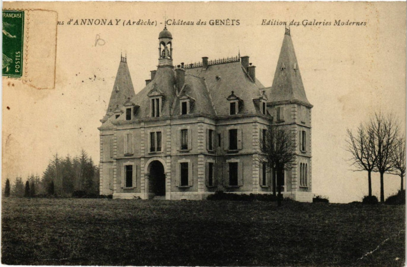 Carte postale ancienne Annonay - Environs - Chateau des Genets à Annonay