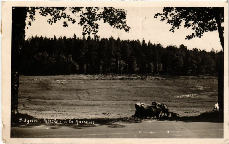 Carte postale ancienne Agreve - Ardeche - a la Garenne