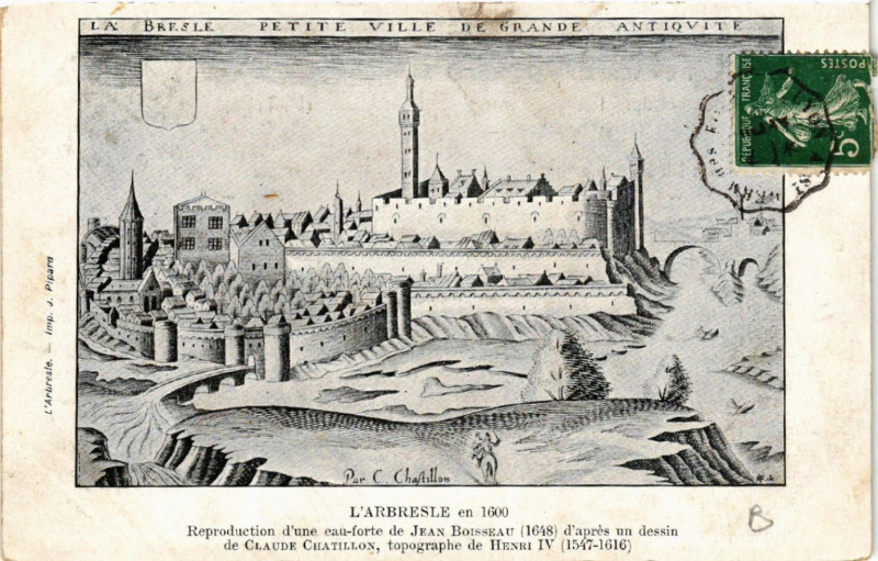 Carte postale ancienne L'Arbresle En 1600