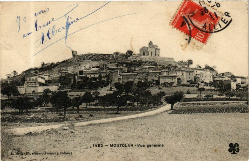 Carte postale ancienne Montclar - vue générale